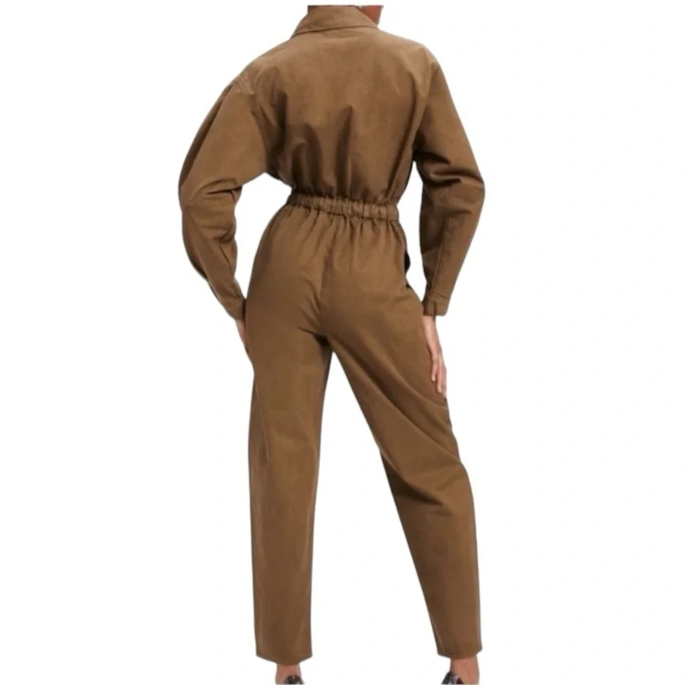 Good American Utility Jumpsuit Dark Olive Green Size S/GA 1 - Picture 11 of 12